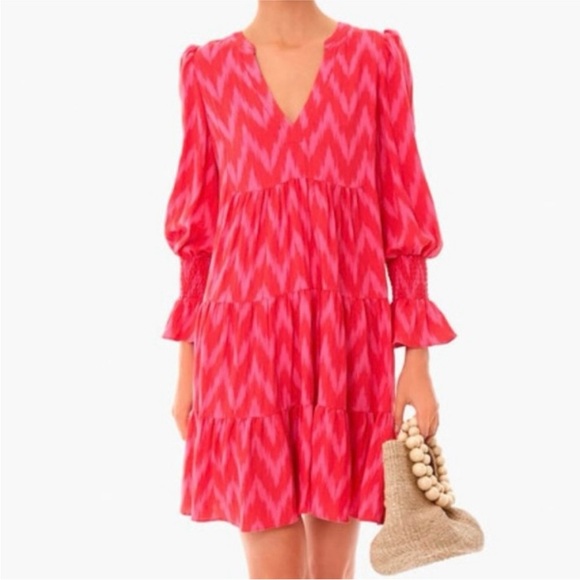 Tuckernuck Dresses & Skirts - Tuckernuck Pomander Place Hot Pink Ikat Kenzo Dress XL